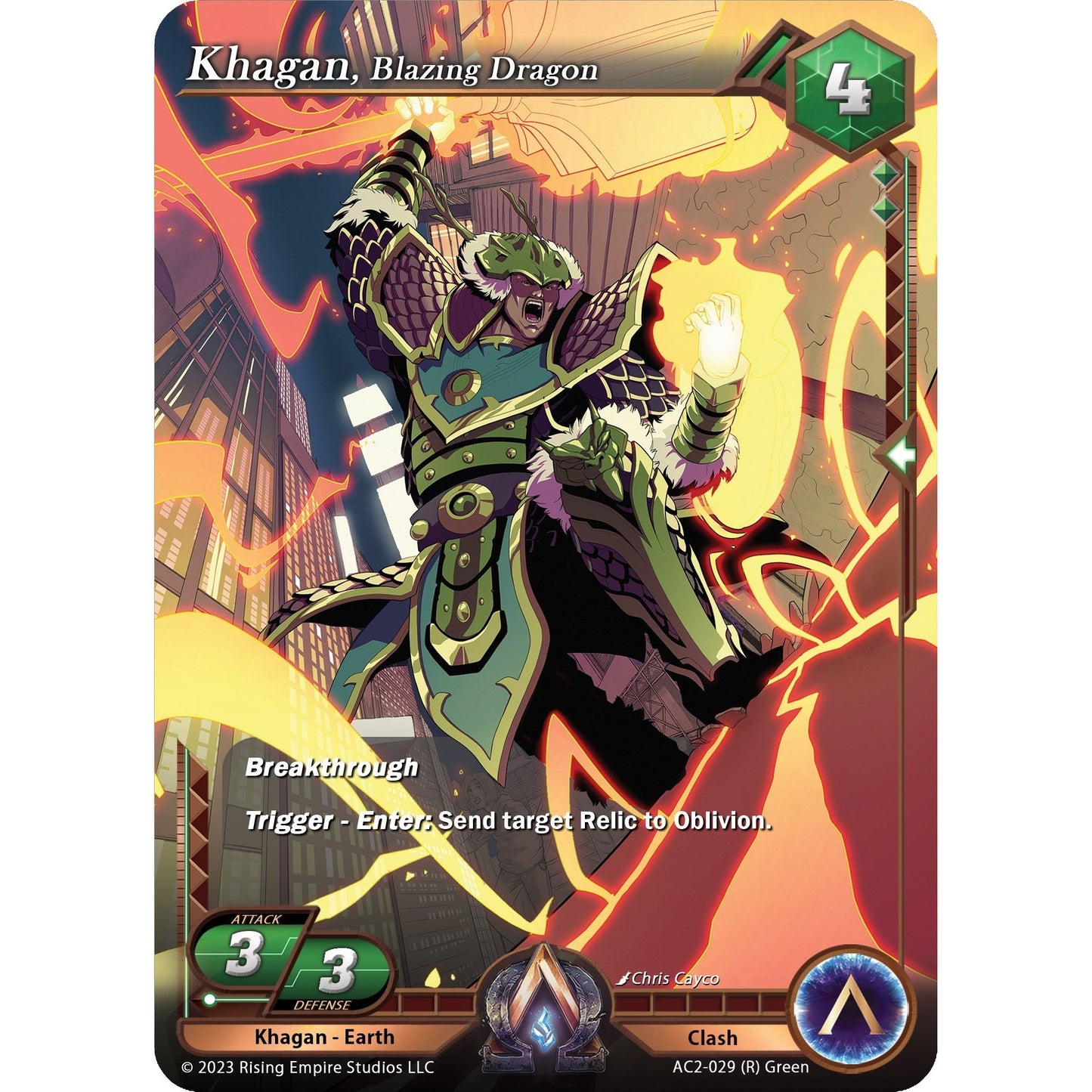 Image for Khagan, Blazing Dragon (AC2-029) (AC2) - Alpha Clash