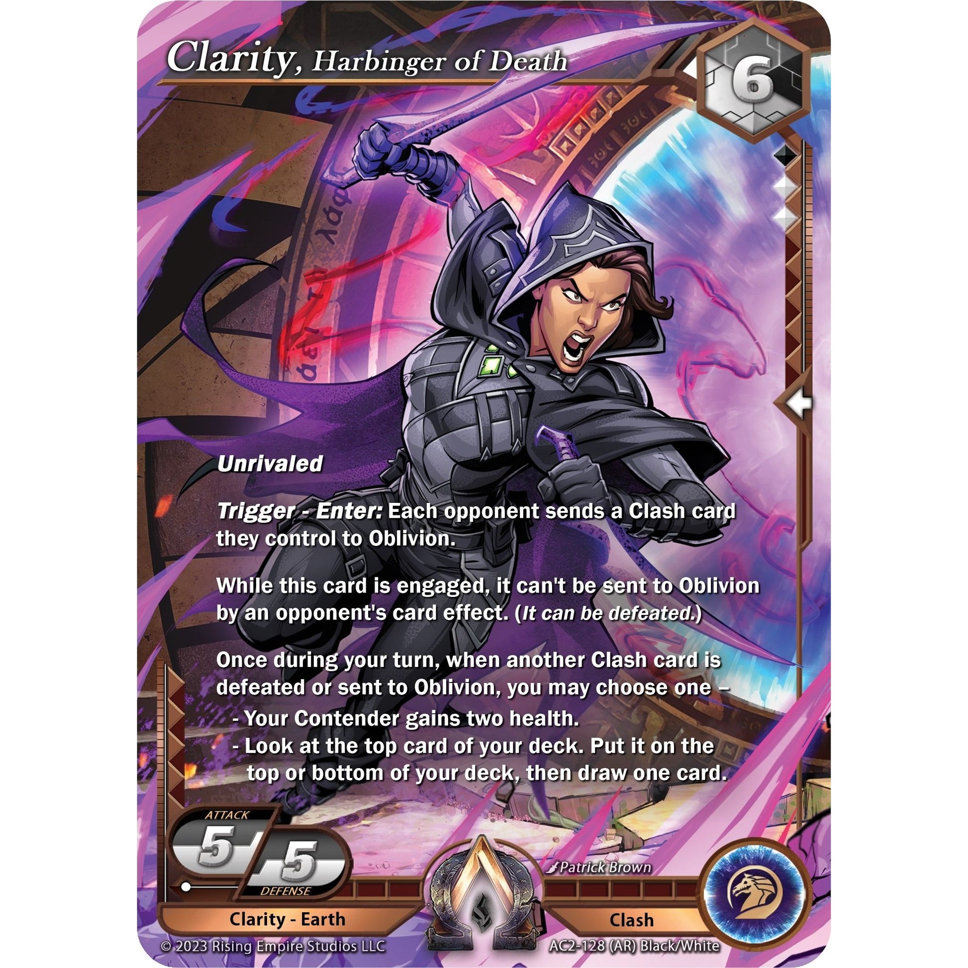 Image for Clarity, Harbinger of Death (Alpha Rare) (AC2-128) (AC2) - Alpha Clash
