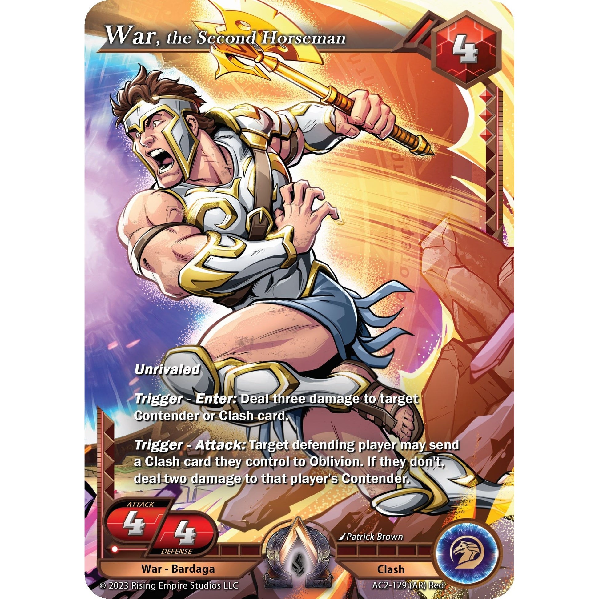 Image for War, the Second Horseman (Alpha Rare) (AC2-129) (AC2) - Alpha Clash