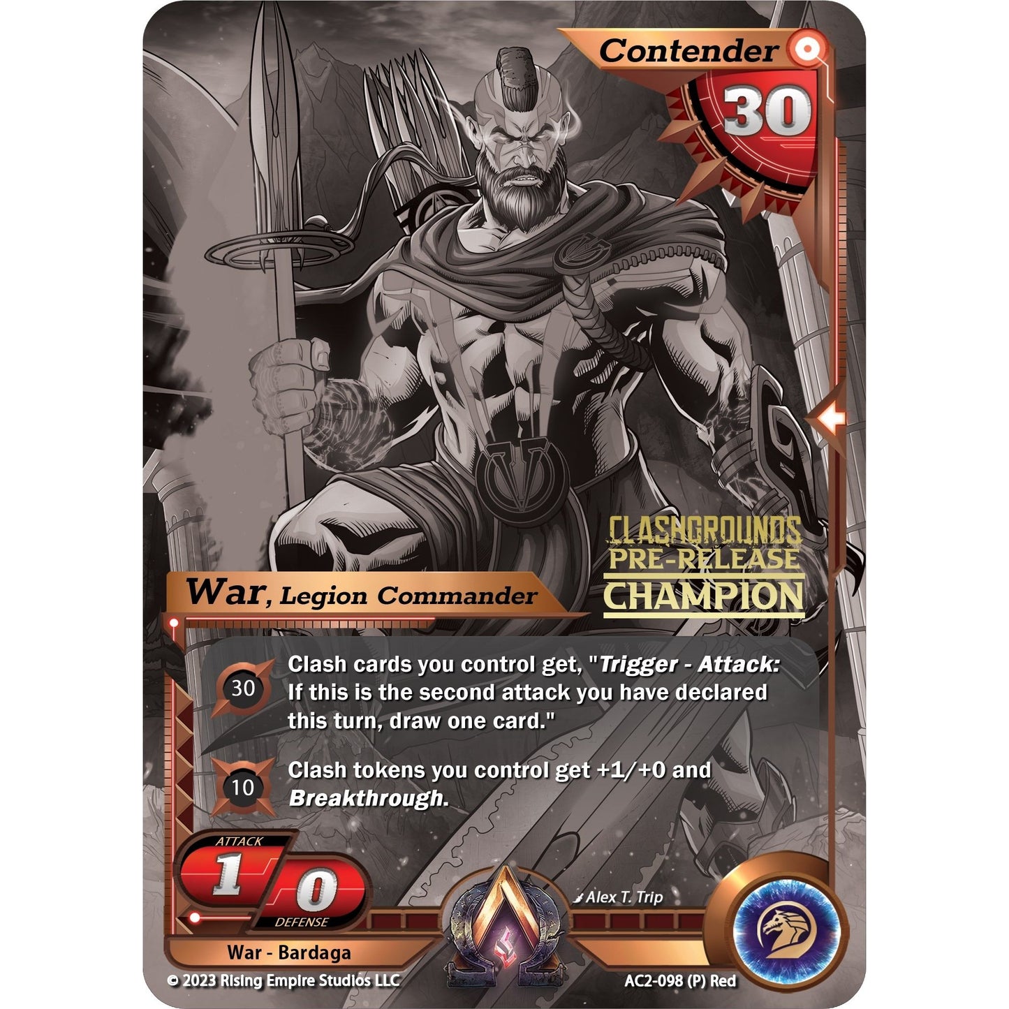 Image for War, Legion Commander (Pre-Release Champion) (AC2-098) (AC2) - Alpha Clash