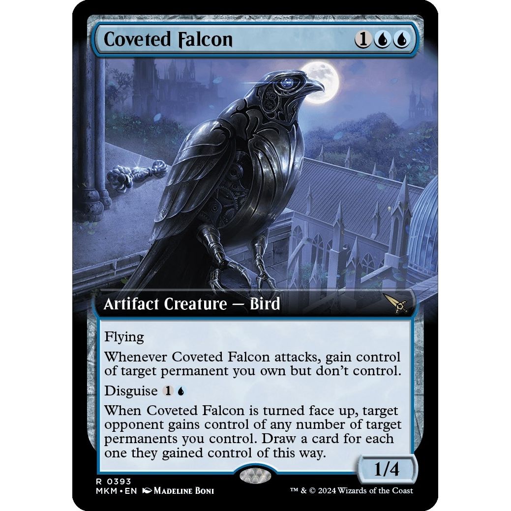 Image for Coveted Falcon (Extended Art) (393) (MKM) - Magic: The Gathering