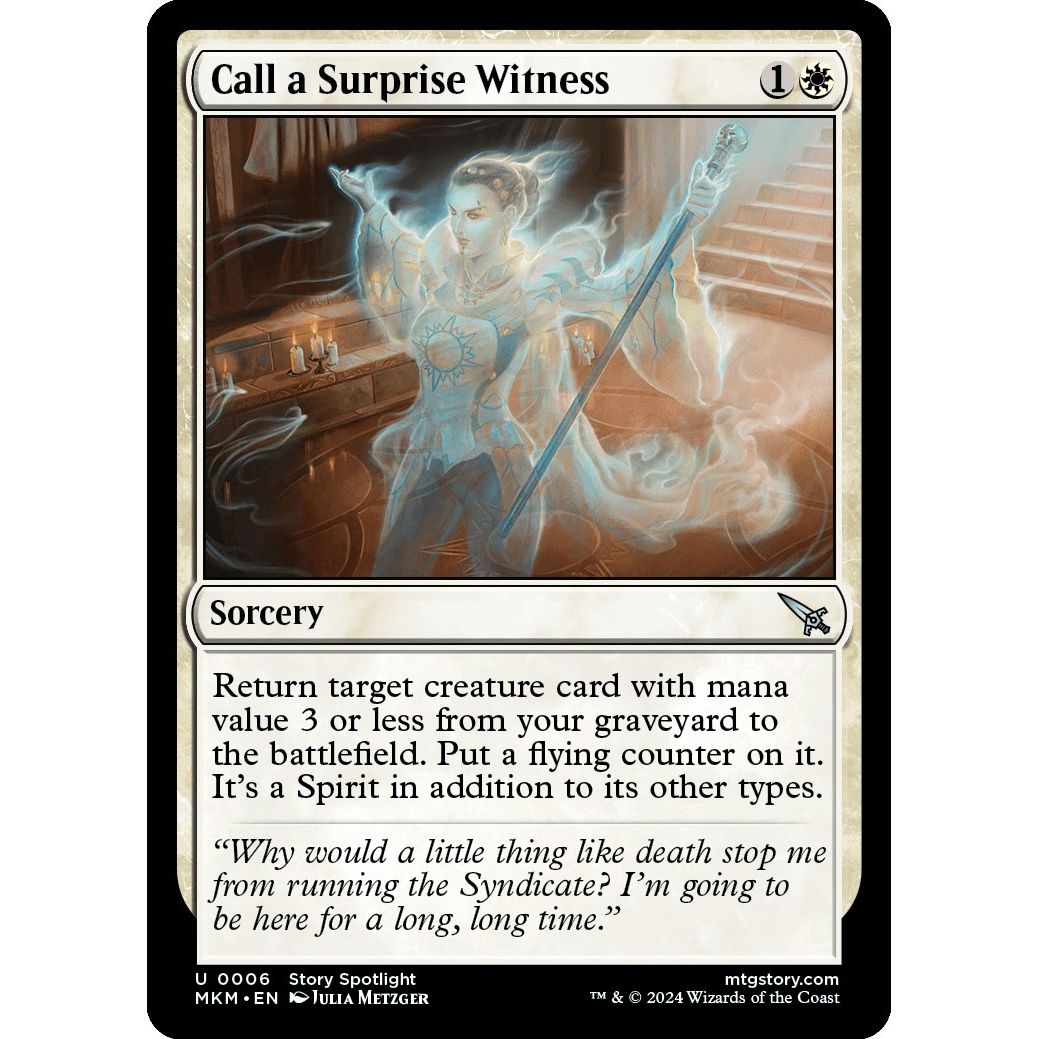 Image for Call a Surprise Witness (6) (MKM) - Magic: The Gathering
