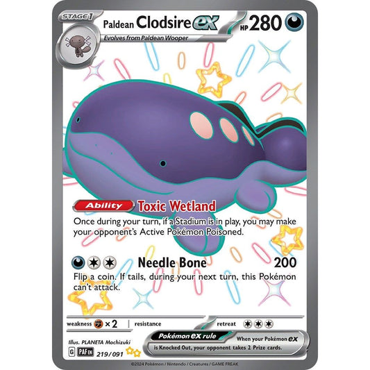 Image for Paldean Clodsire ex (219/091) (PAF) - Pokemon