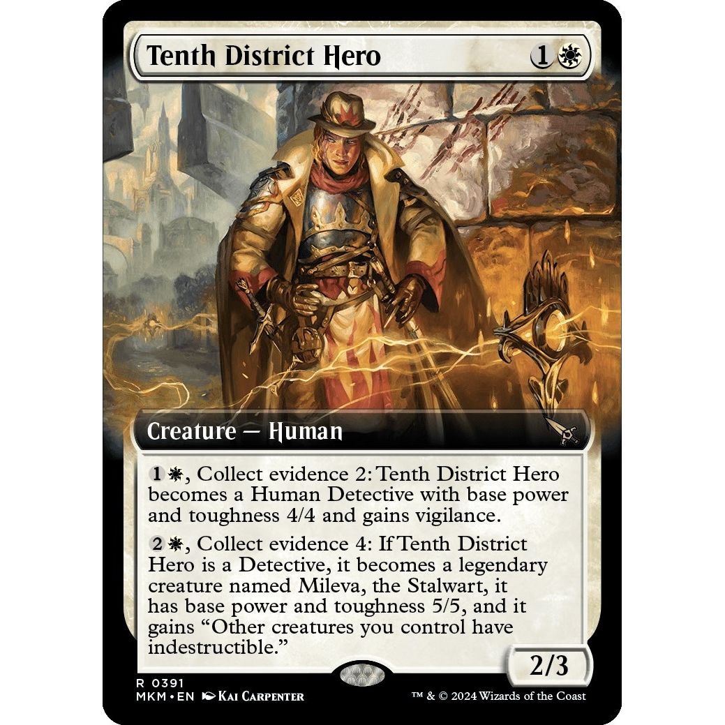 Image for Tenth District Hero (Extended Art) (391) (MKM) - Magic: The Gathering