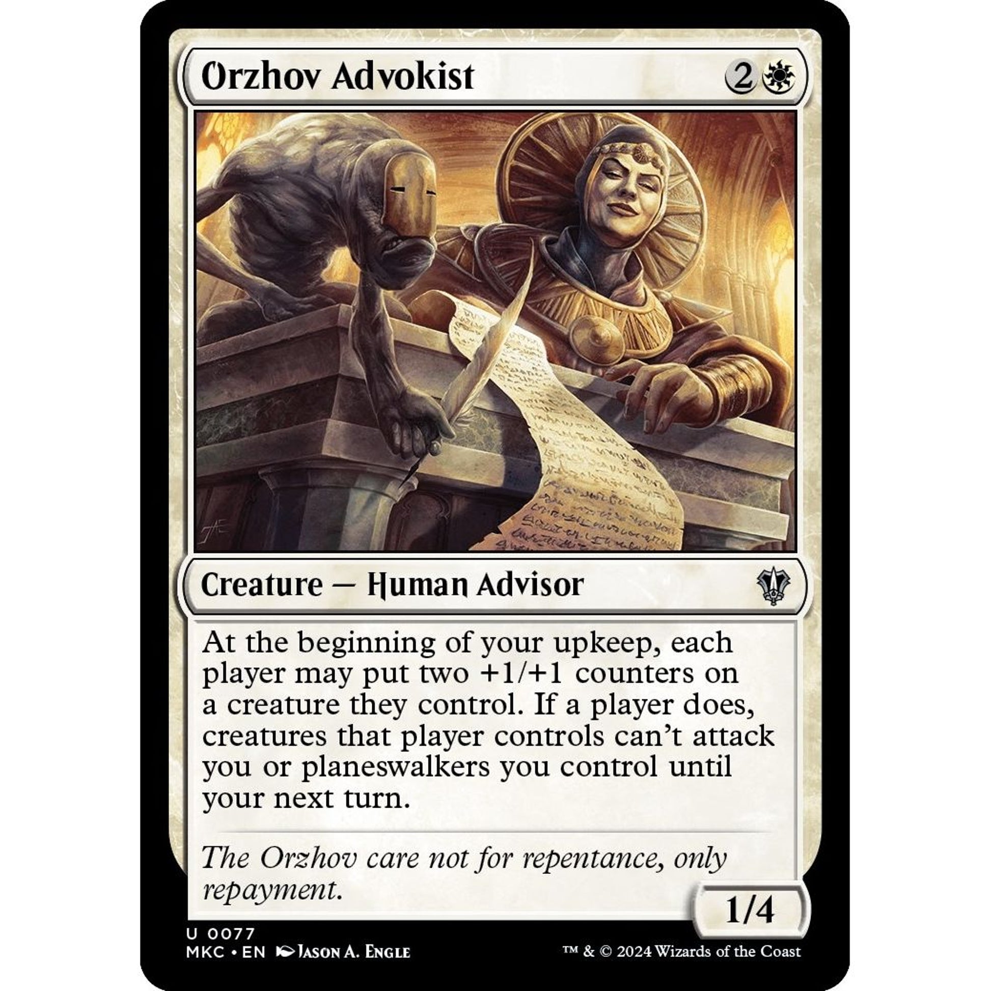 Image for Orzhov Advokist (77) (MKC) - Magic: The Gathering