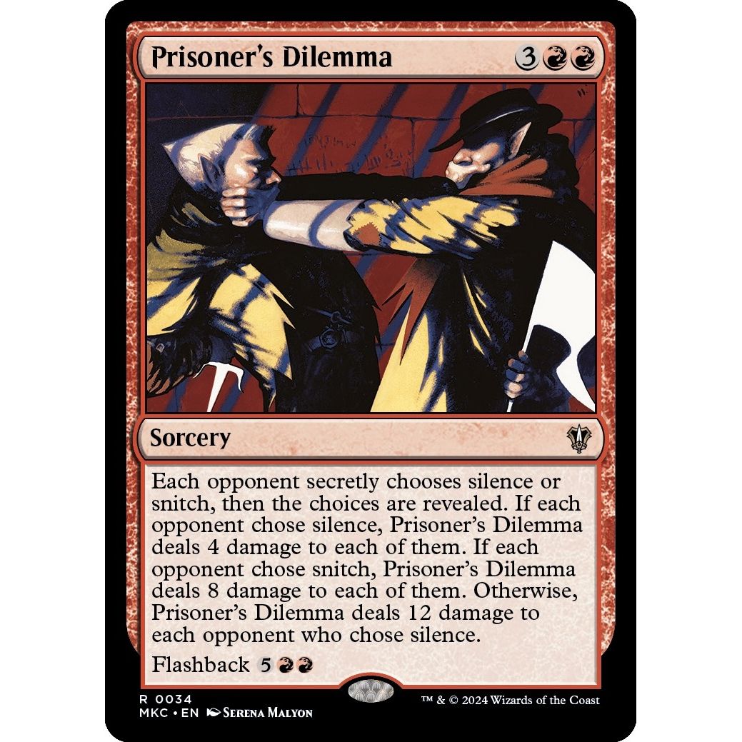 Image for Prisoner's Dilemma (34) (MKC) - Magic: The Gathering