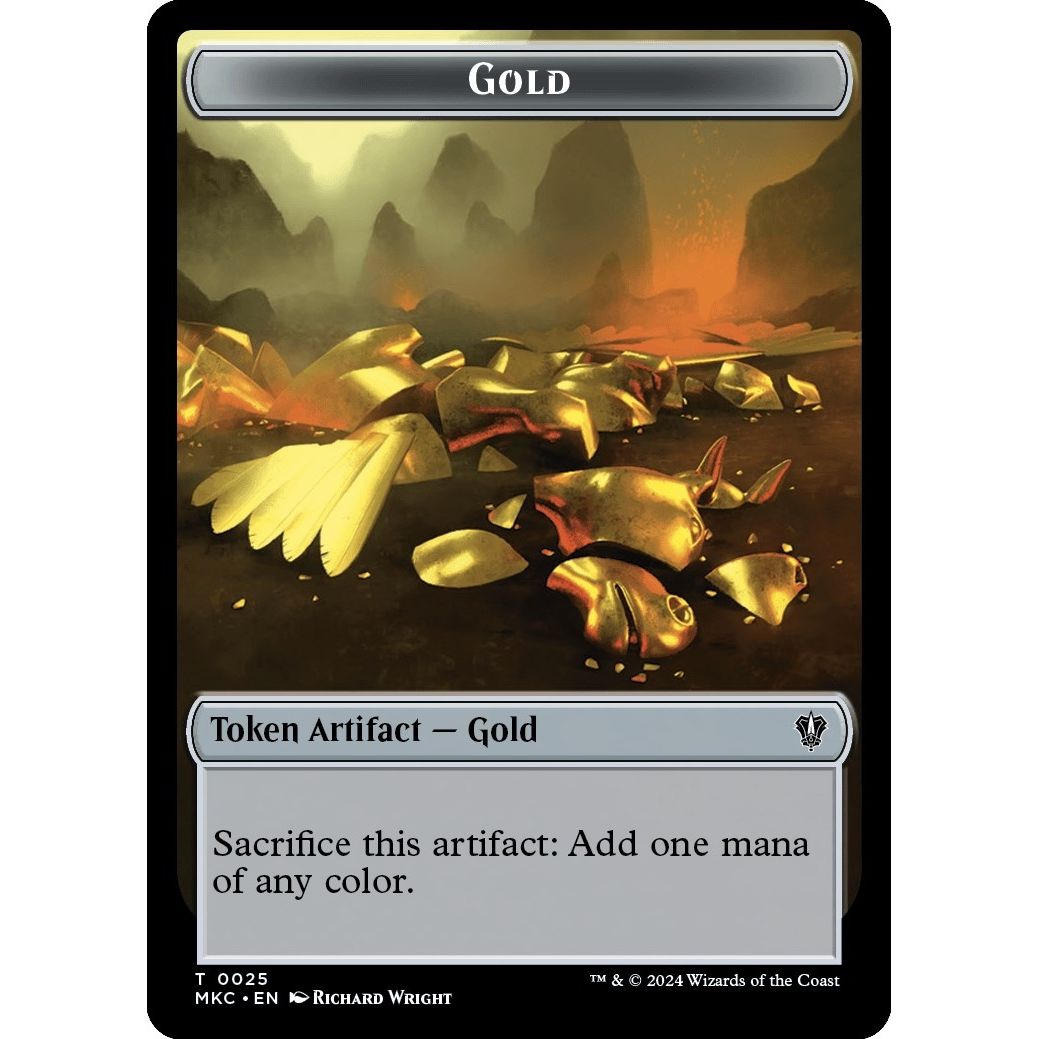 Image for Gold // Treasure Double-Sided Token (25 // 26) (MKC) - Magic: The Gathering