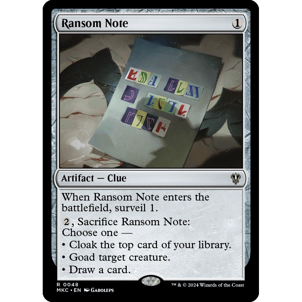 Image for Ransom Note (0048) (48) (MKC) - Magic: The Gathering