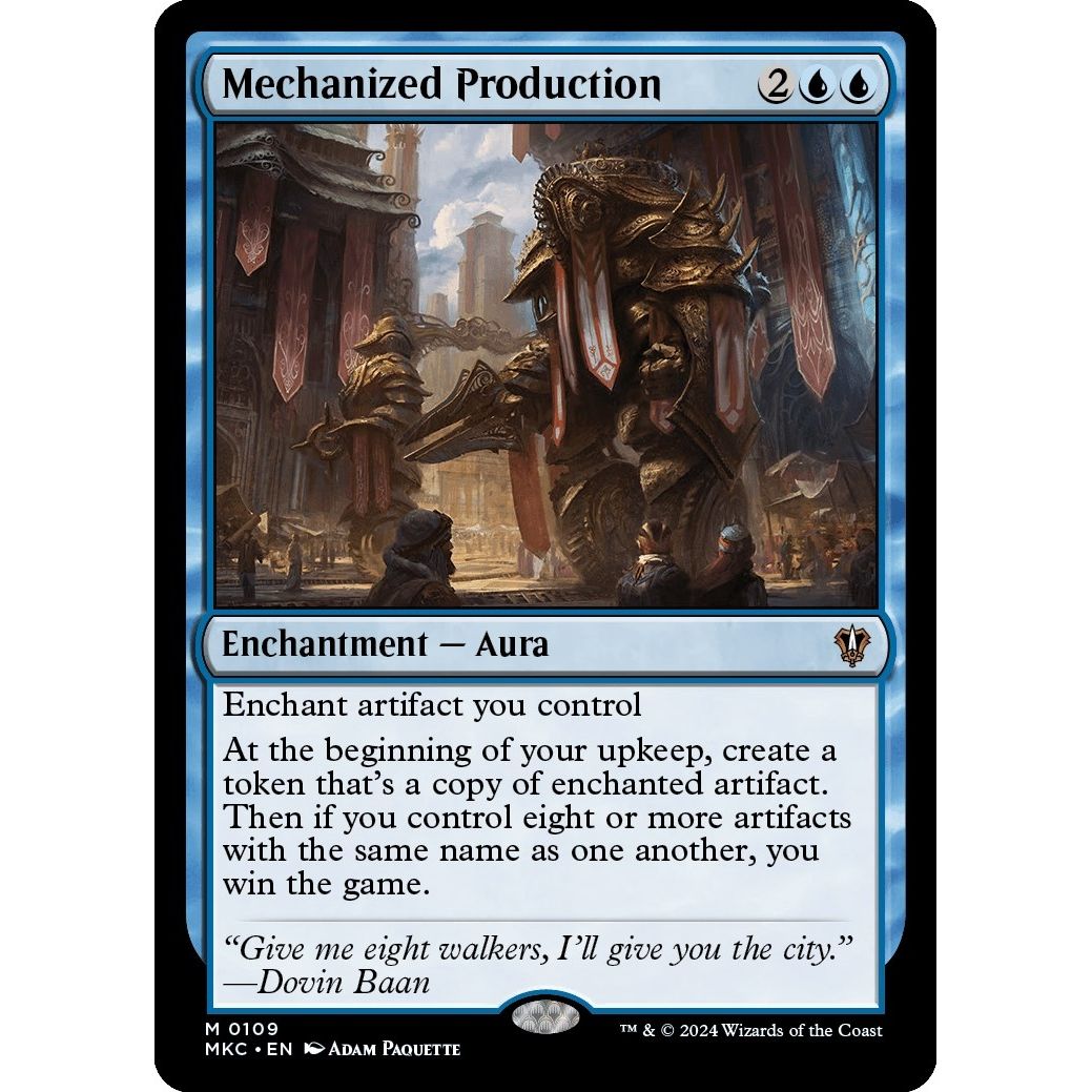 Image for Mechanized Production (109) (MKC) - Magic: The Gathering