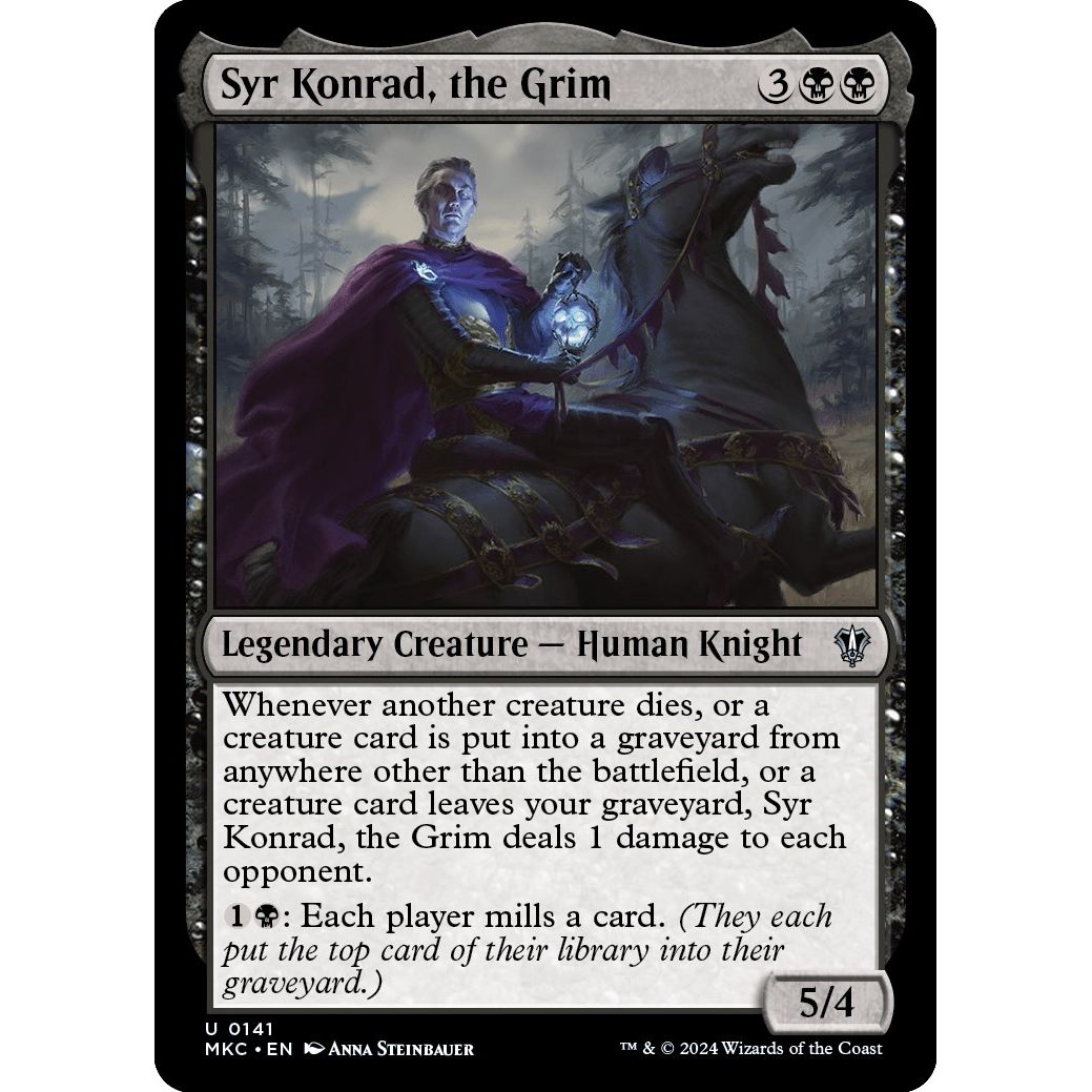 Image for Syr Konrad, the Grim (141) (MKC) - Magic: The Gathering