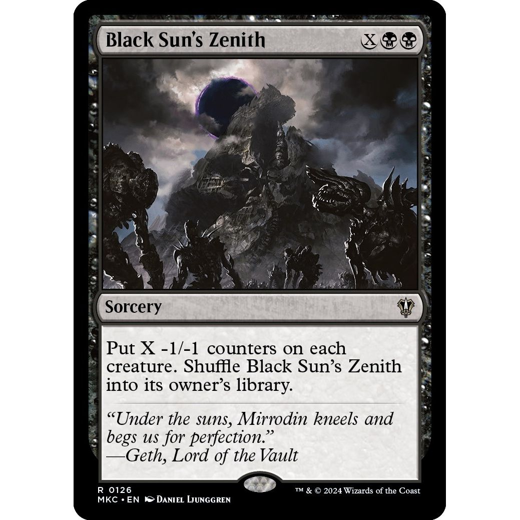 Image for Black Sun's Zenith (126) (MKC) - Magic: The Gathering