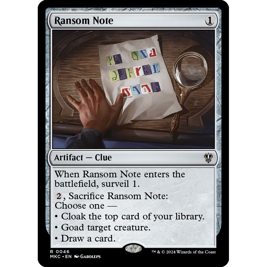 Image for Ransom Note (0046) (46) (MKC) - Magic: The Gathering