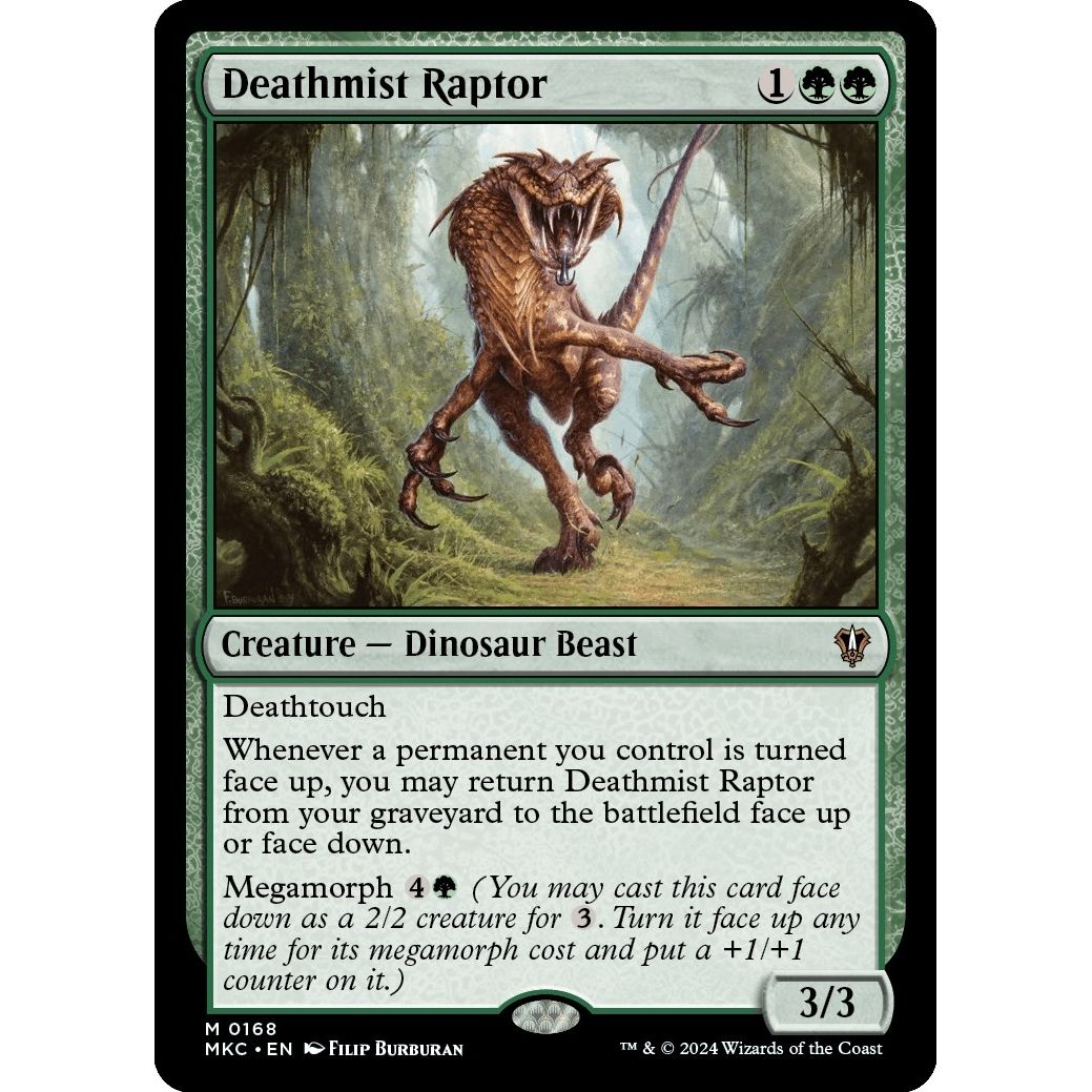Image for Deathmist Raptor (168) (MKC) - Magic: The Gathering