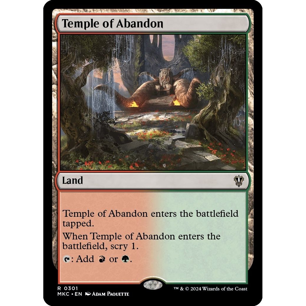 Image for Temple of Abandon (301) (MKC) - Magic: The Gathering