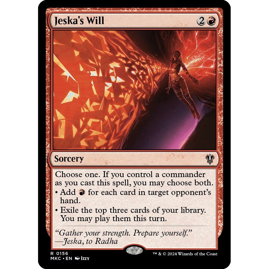 Image for Jeska's Will (156) (MKC) - Magic: The Gathering