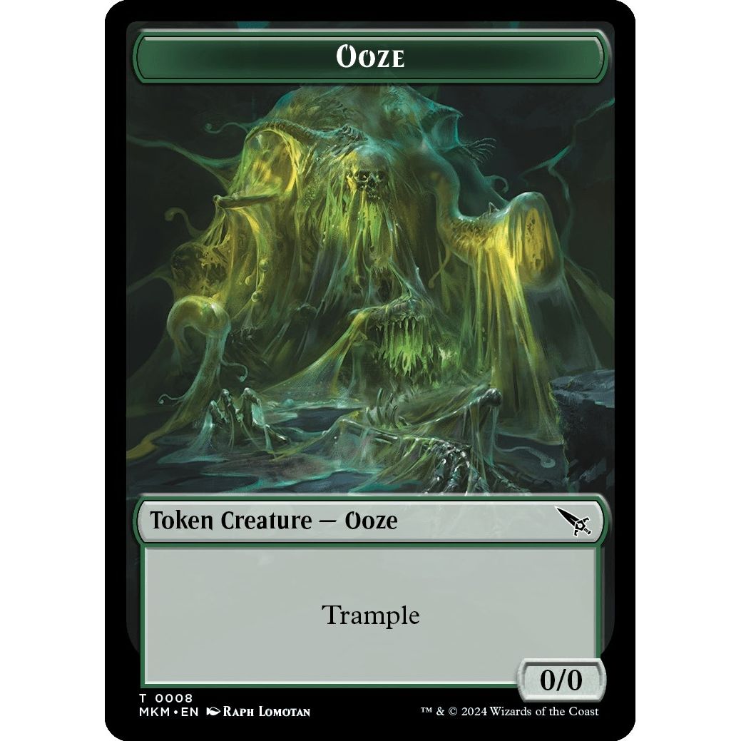 Image for Ooze // A Mysterious Creature Double-Sided Token (8 // 21) (MKM) - Magic: The Gathering