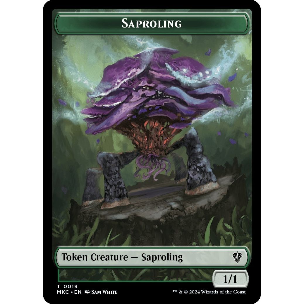 Image for Saproling // Manifest Double-Sided Token (19 // 29) (MKC) - Magic: The Gathering