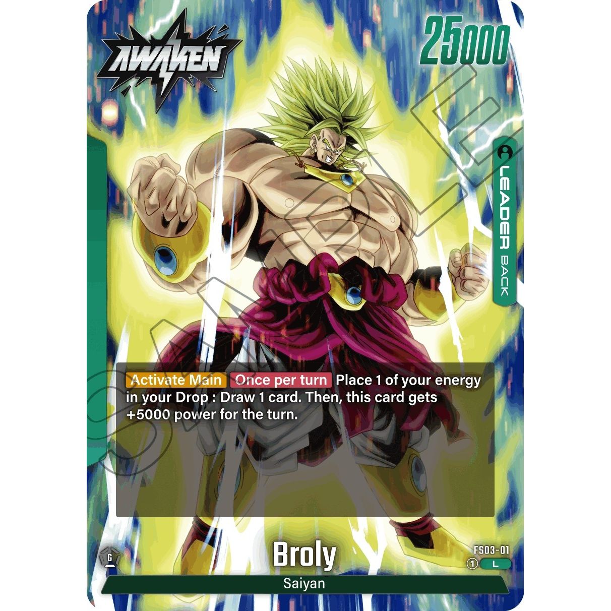 Image for Broly - FS03-01 (FS03-01) (FS03) - Dragon Ball Super: Fusion World