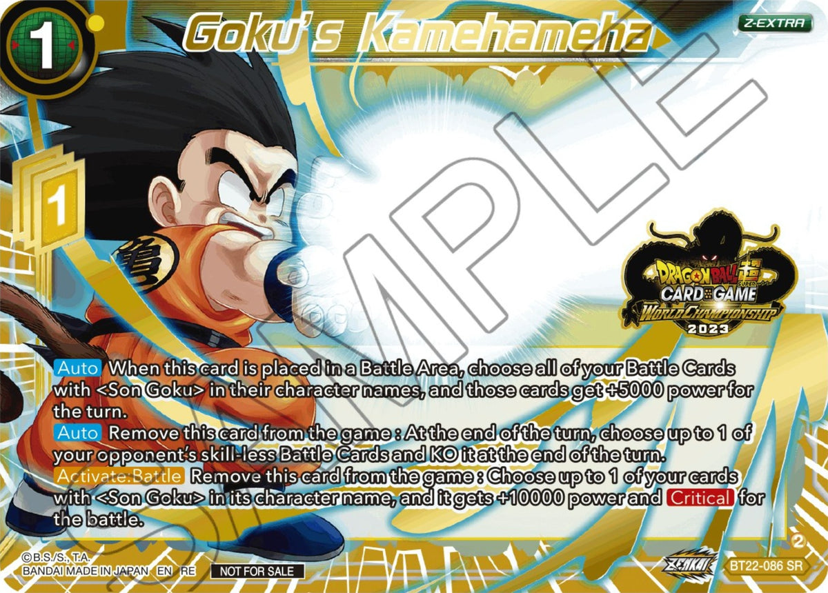 Image for Goku's Kamehameha (2023 World Championship Z-Extra Card Set) (BT22-086) (TPR) - Dragon Ball Super: Masters