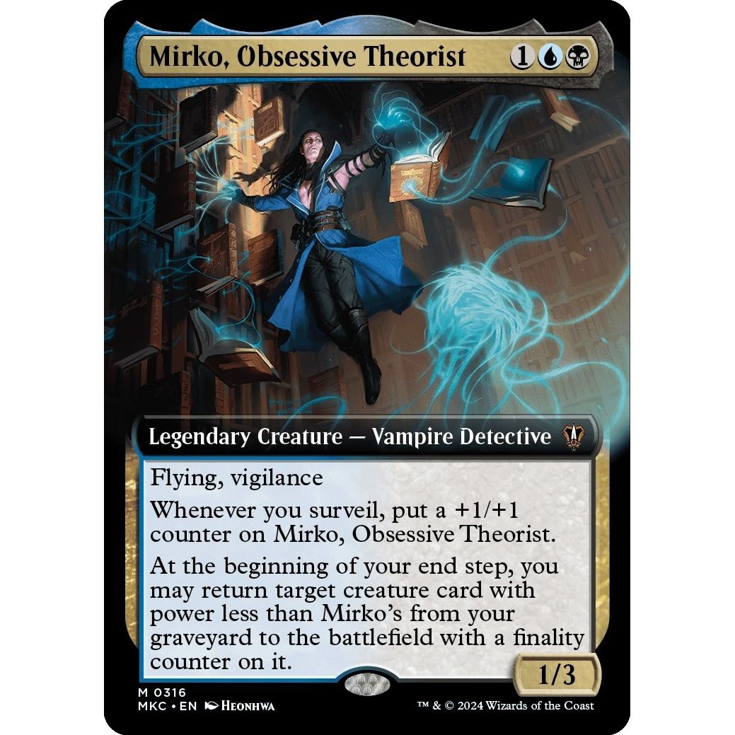 Image for Mirko, Obsessive Theorist (Extended Art) (316) (MKC) - Magic: The Gathering