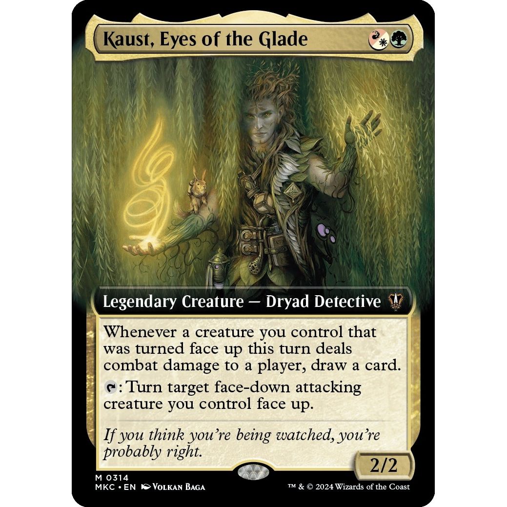 Image for Kaust, Eyes of the Glade (Extended Art) (314) (MKC) - Magic: The Gathering