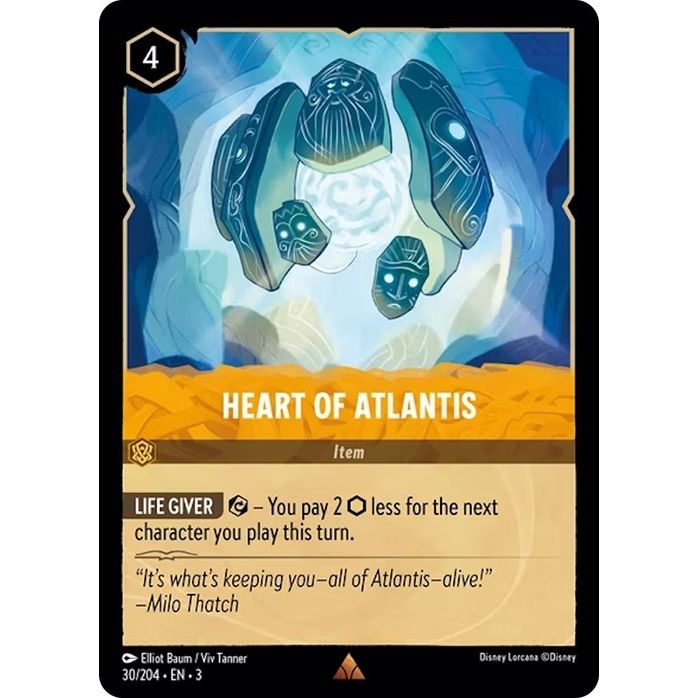 Image for Heart of Atlantis (30/204) (3) - Disney Lorcana