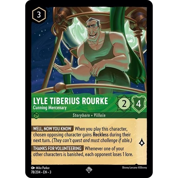 Image for Lyle Tiberius Rourke - Cunning Mercenary (78/204) (3) - Disney Lorcana