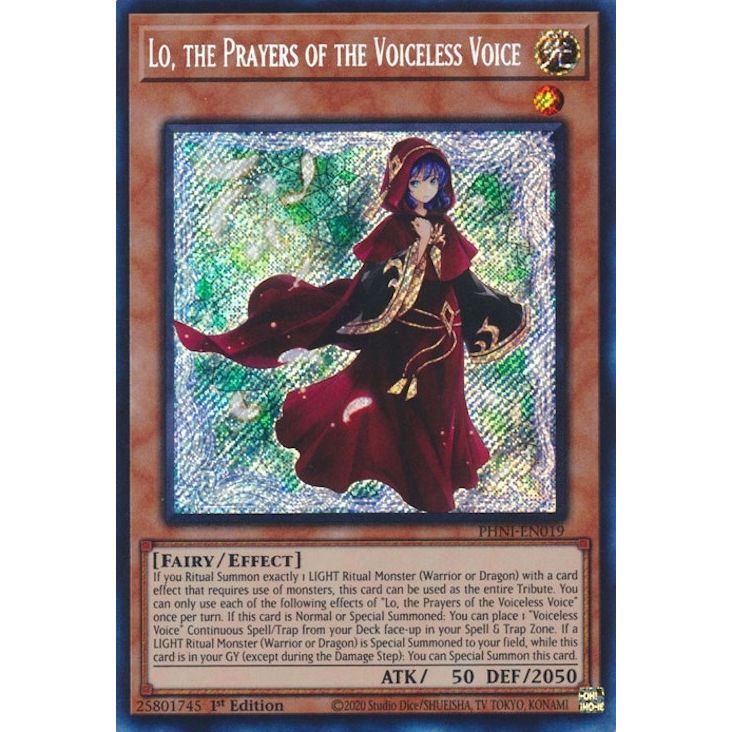 Image for Lo, the Prayers of the Voiceless Voice (PHNI-EN019) (PHNI) - YuGiOh