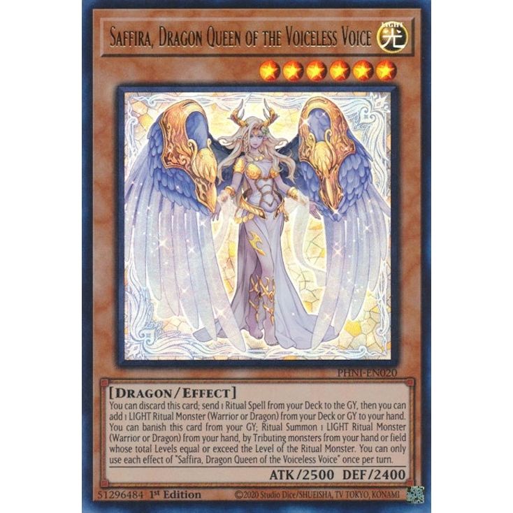 Image for Saffira, Dragon Queen of the Voiceless Voice (PHNI-EN020) (PHNI) - YuGiOh