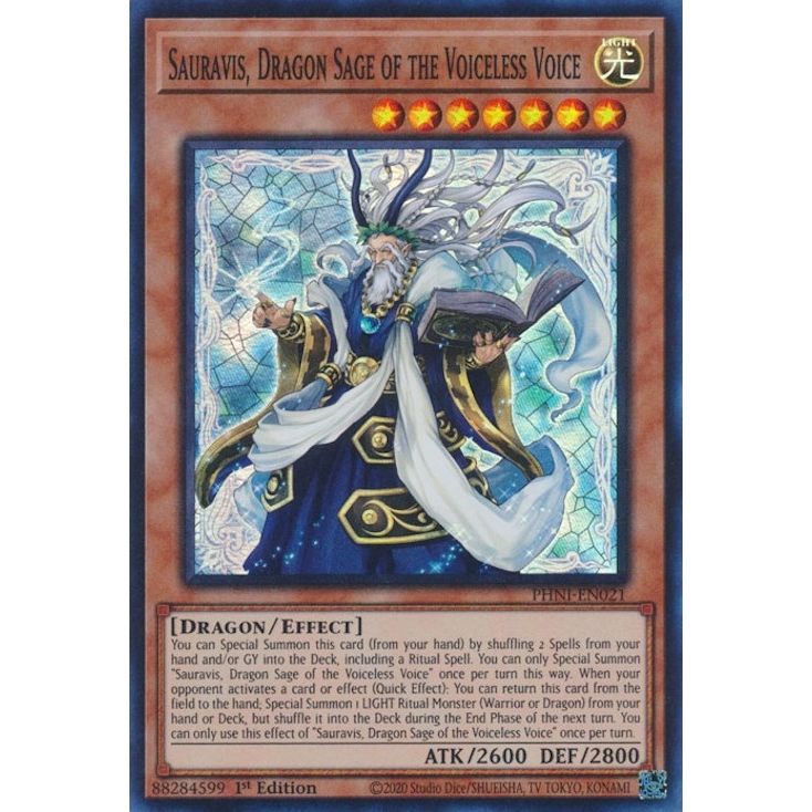 Image for Sauravis, Dragon Sage of the Voiceless Voice (PHNI-EN021) (PHNI) - YuGiOh