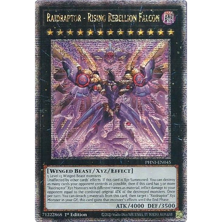 Image for Raidraptor - Rising Rebellion Falcon (Quarter Century Secret Rare) (PHNI-EN045) (PHNI) - YuGiOh