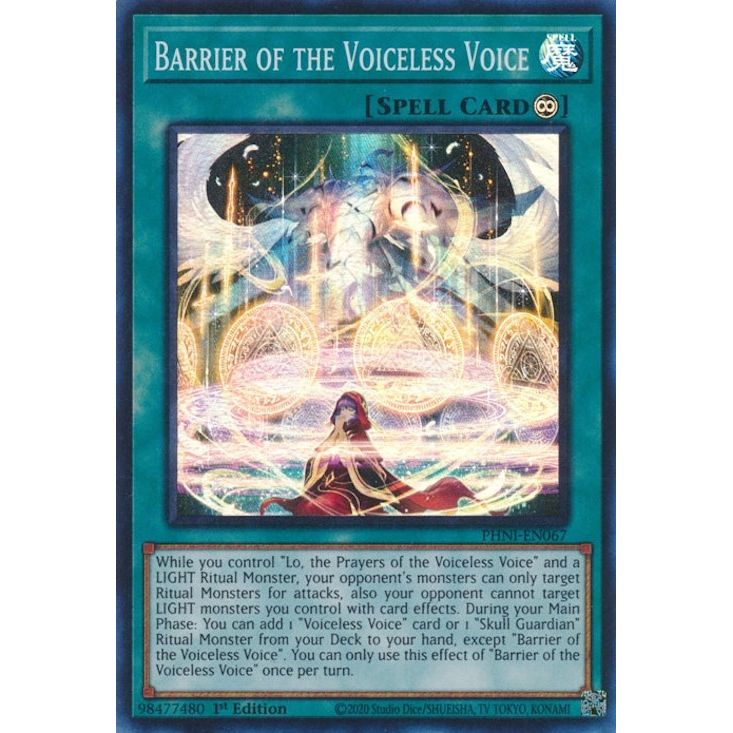 Image for Barrier of the Voiceless Voice (PHNI-EN067) (PHNI) - YuGiOh