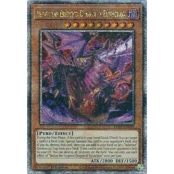Image for Veidos the Eruption Dragon of Extinction (Quarter Century Secret Rare) (PHNI-EN090) (PHNI) - YuGiOh