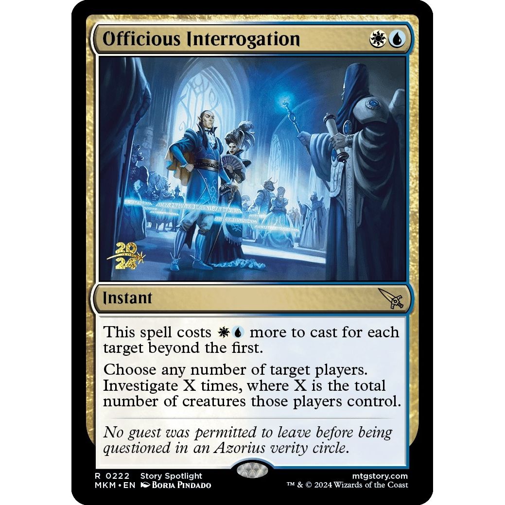 Image for Officious Interrogation (222) (PRE) - Magic: The Gathering