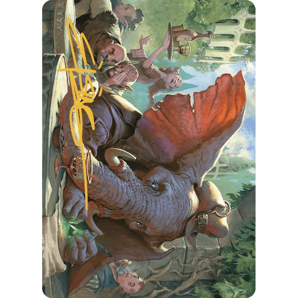 Image for Loxodon Eavesdropper Art Card (Gold-Stamped Signature) (15) (ASMKM) - Magic: The Gathering