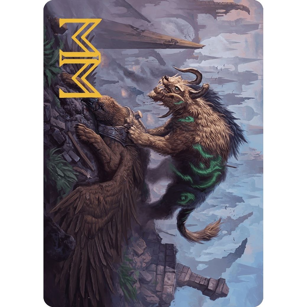 Image for Axebane Ferox Art Card (Gold-Stamped Signature) (13) (ASMKM) - Magic: The Gathering