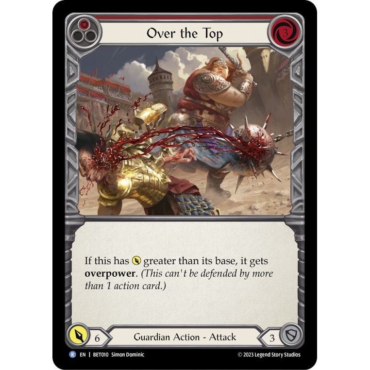 Image for Over the Top (Red) (BET010) - Flesh and Blood TCG