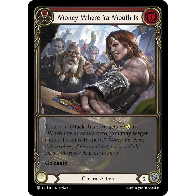 Image for Money Where Ya Mouth Is (Red) (BET017) - Flesh and Blood TCG