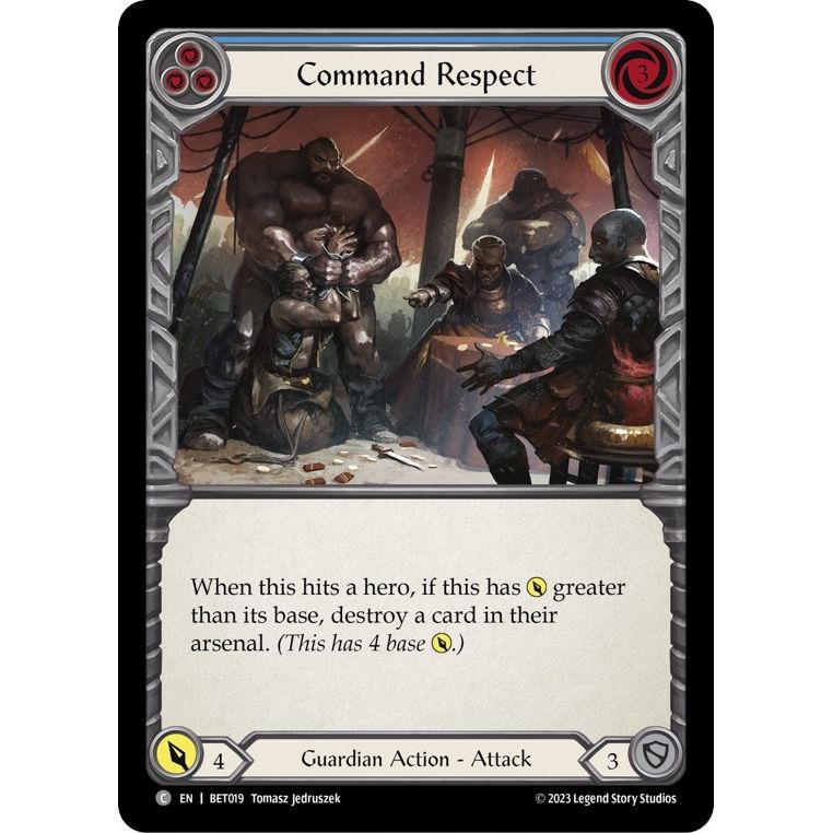 Image for Command Respect (Blue) (BET019) - Flesh and Blood TCG