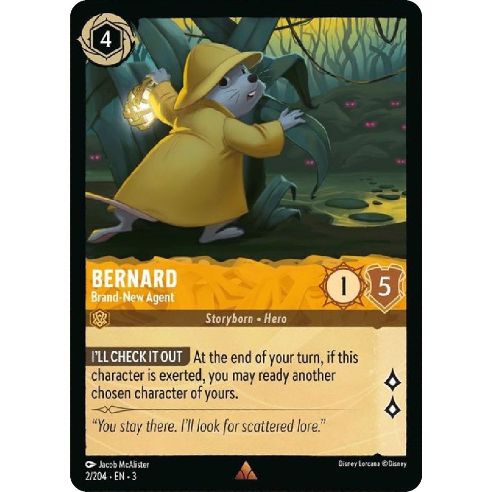 Image for Bernard - Brand-New Agent (2/204) (3) - Disney Lorcana