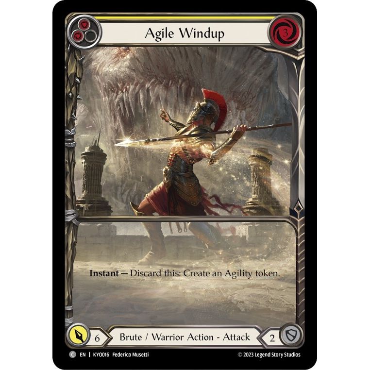 Image for Agile Windup (Yellow) (KYO016) - Flesh and Blood TCG