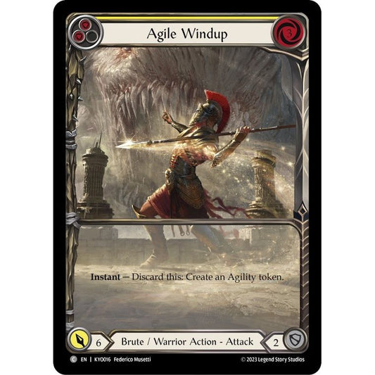 Image for Agile Windup (Yellow) (KYO016) - Flesh and Blood TCG