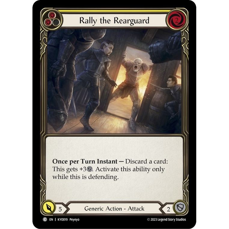 Image for Rally the Rearguard (Yellow) (KYO019) - Flesh and Blood TCG