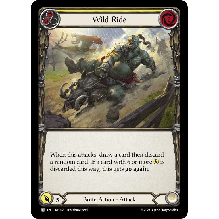 Image for Wild Ride (Yellow) (KYO021) - Flesh and Blood TCG