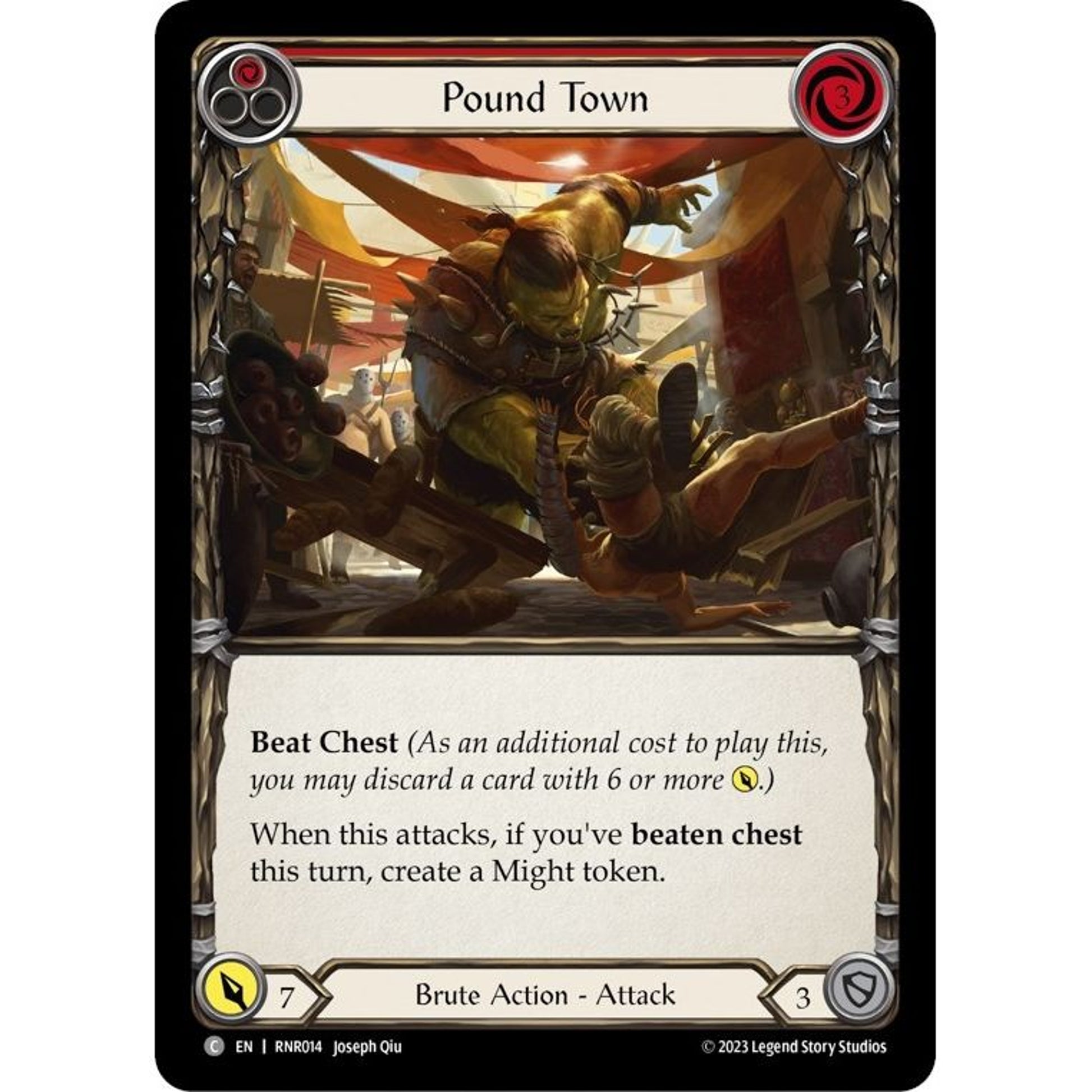 Image for Pound Town (Red) (RNR014) - Flesh and Blood TCG
