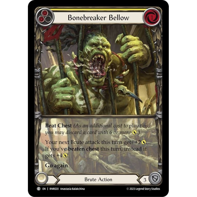 Image for Bonebreaker Bellow (Yellow) (RNR020) - Flesh and Blood TCG