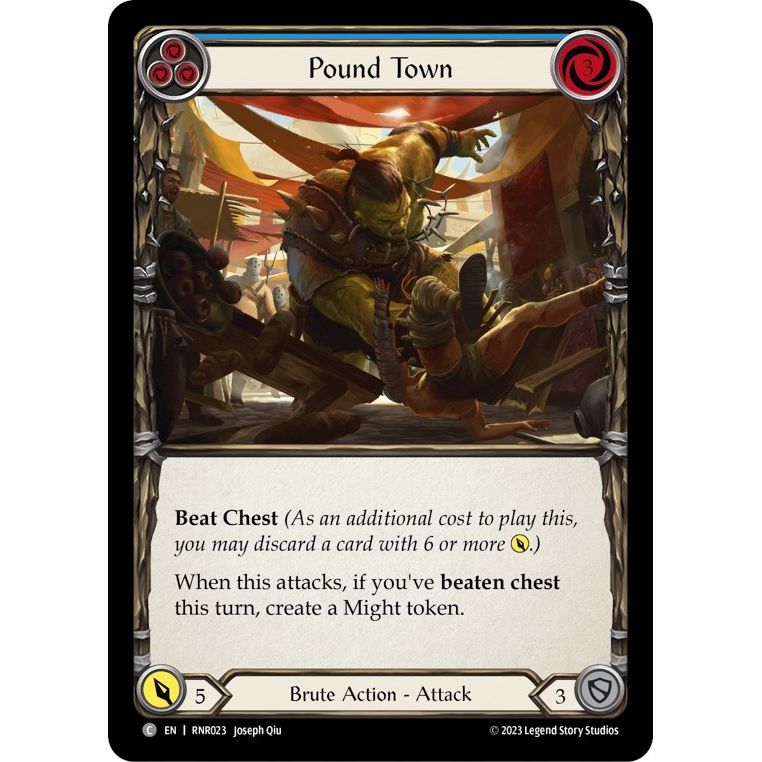 Image for Pound Town (Blue) (RNR023) - Flesh and Blood TCG