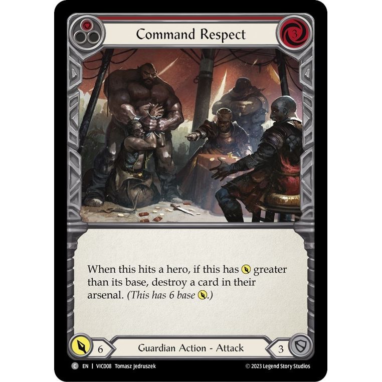 Image for Command Respect (Red) (VIC008) - Flesh and Blood TCG