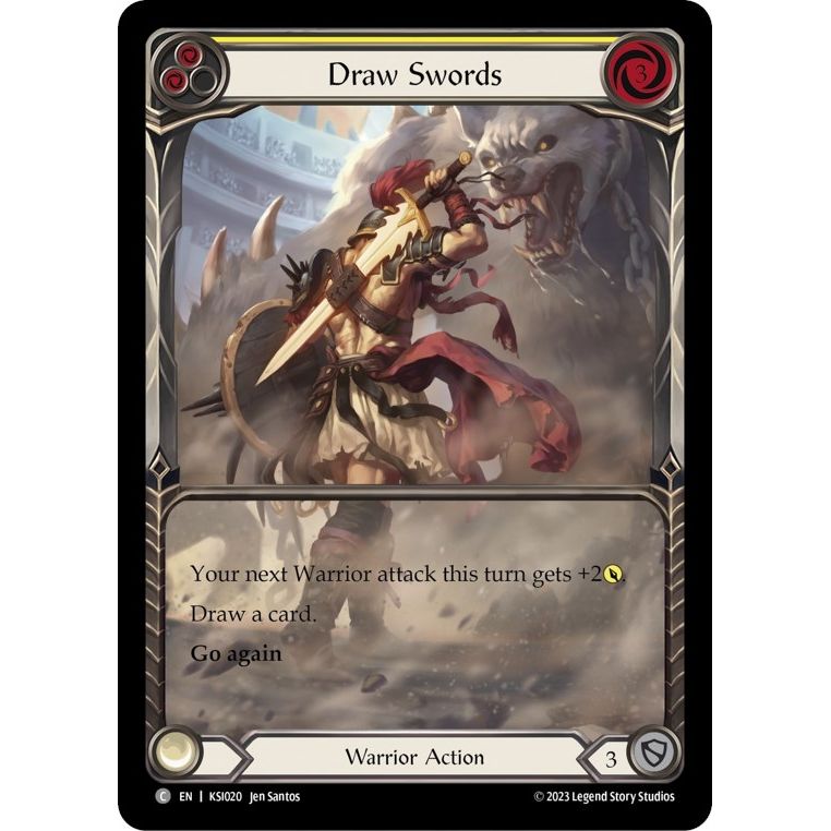 Image for Draw Swords (Yellow) (KSI020) - Flesh and Blood TCG