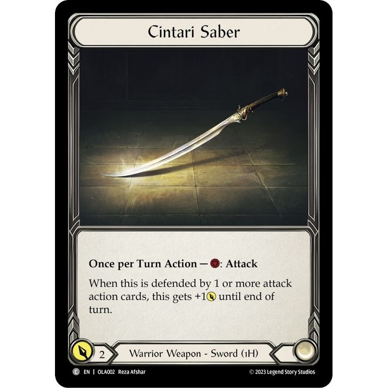 Image for Cintari Saber (OLA002) - Flesh and Blood TCG